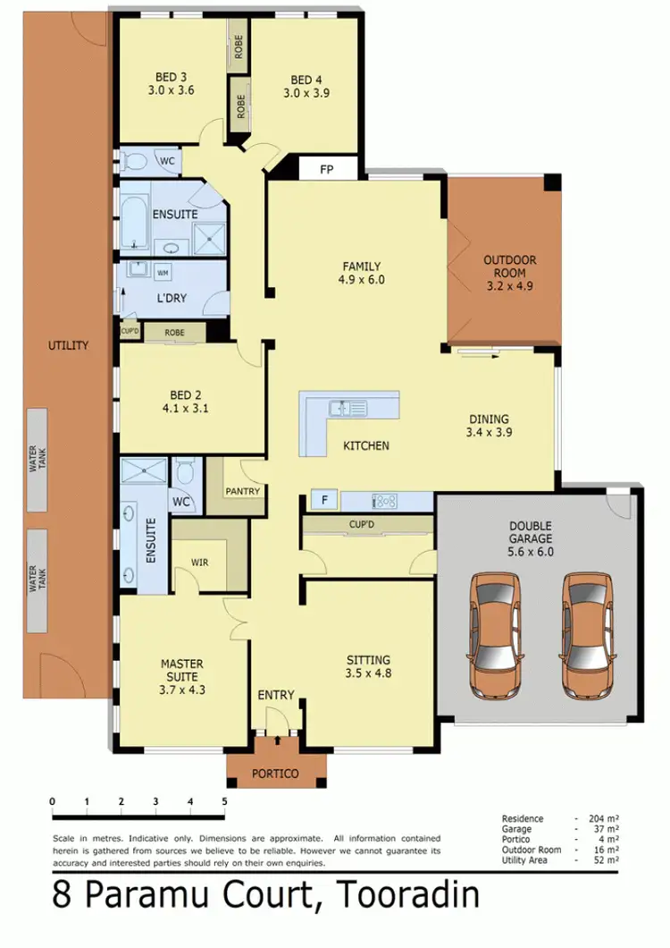 Floorplan of Homely house listing, 8 PARAMU COURT, Tooradin VIC 3980
