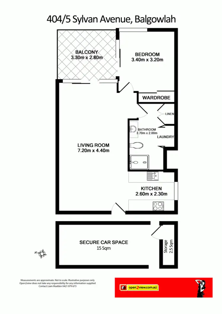 Floorplan of Homely apartment listing, 404/5 Sylvan Avenue, Balgowlah NSW 2093