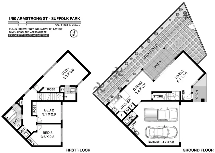 Floorplan of Homely townhouse listing, 1/50 Armstrong Street, Suffolk Park NSW 2481