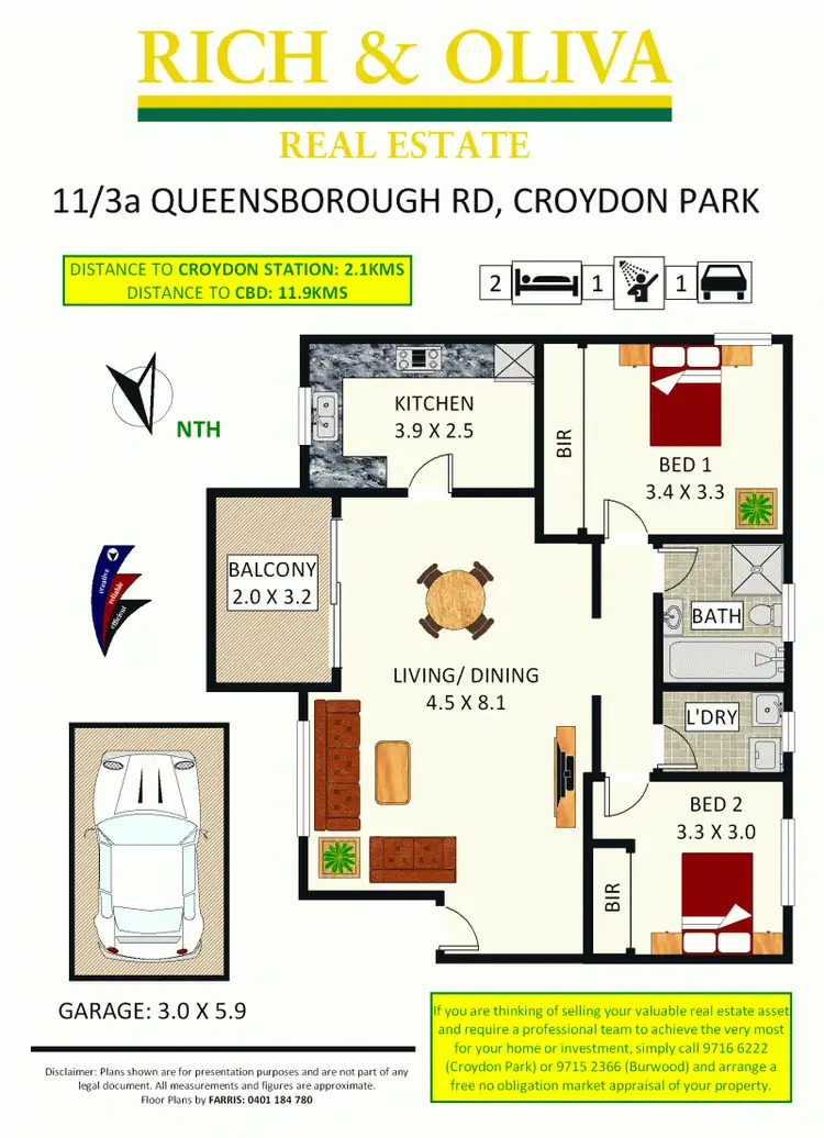 Floorplan of Homely apartment listing, 11/3A Queensborough Road, Croydon Park NSW 2133