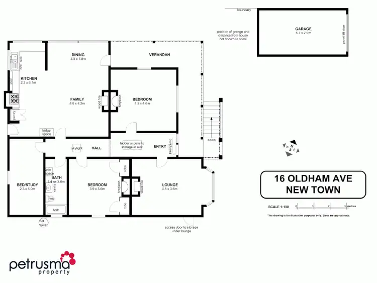Floorplan of Homely house listing, 16 Oldham Avenue, New Town TAS 7008