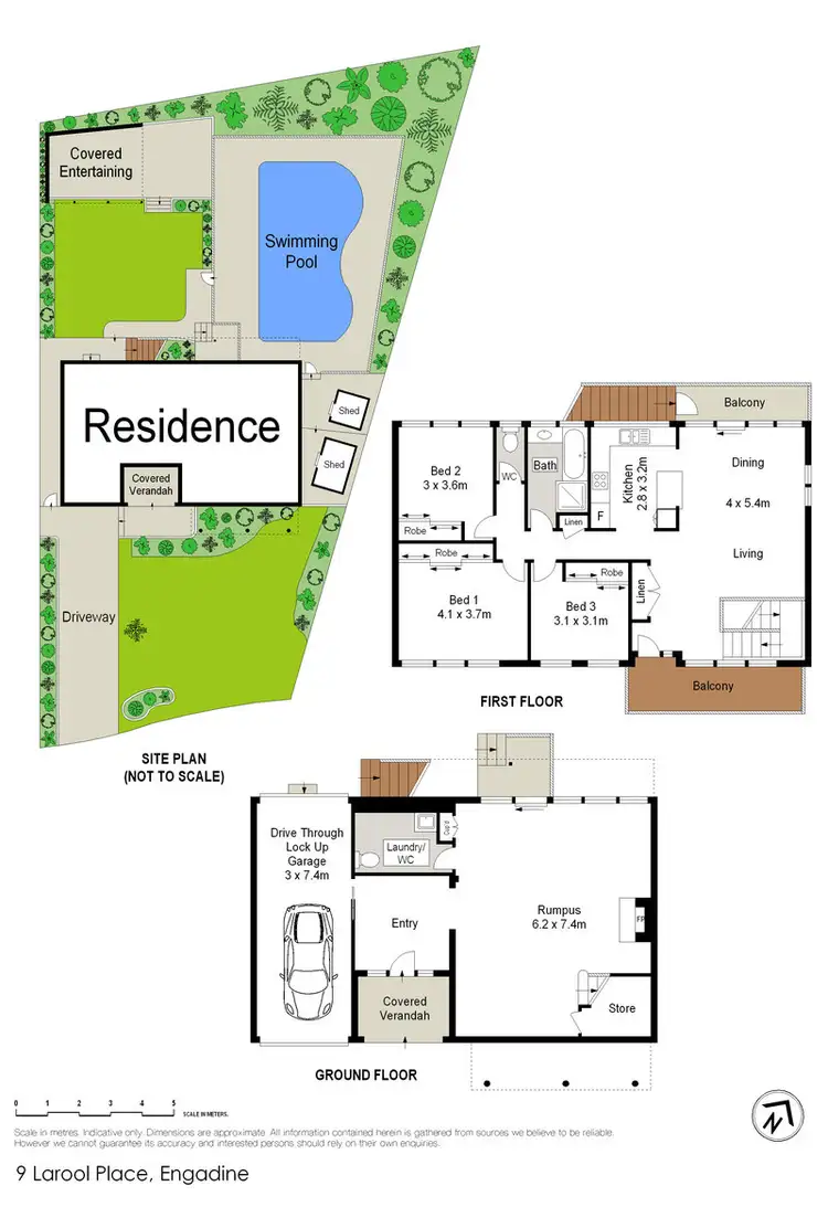 Floorplan of Homely house listing, 9 Larool Place, Engadine NSW 2233