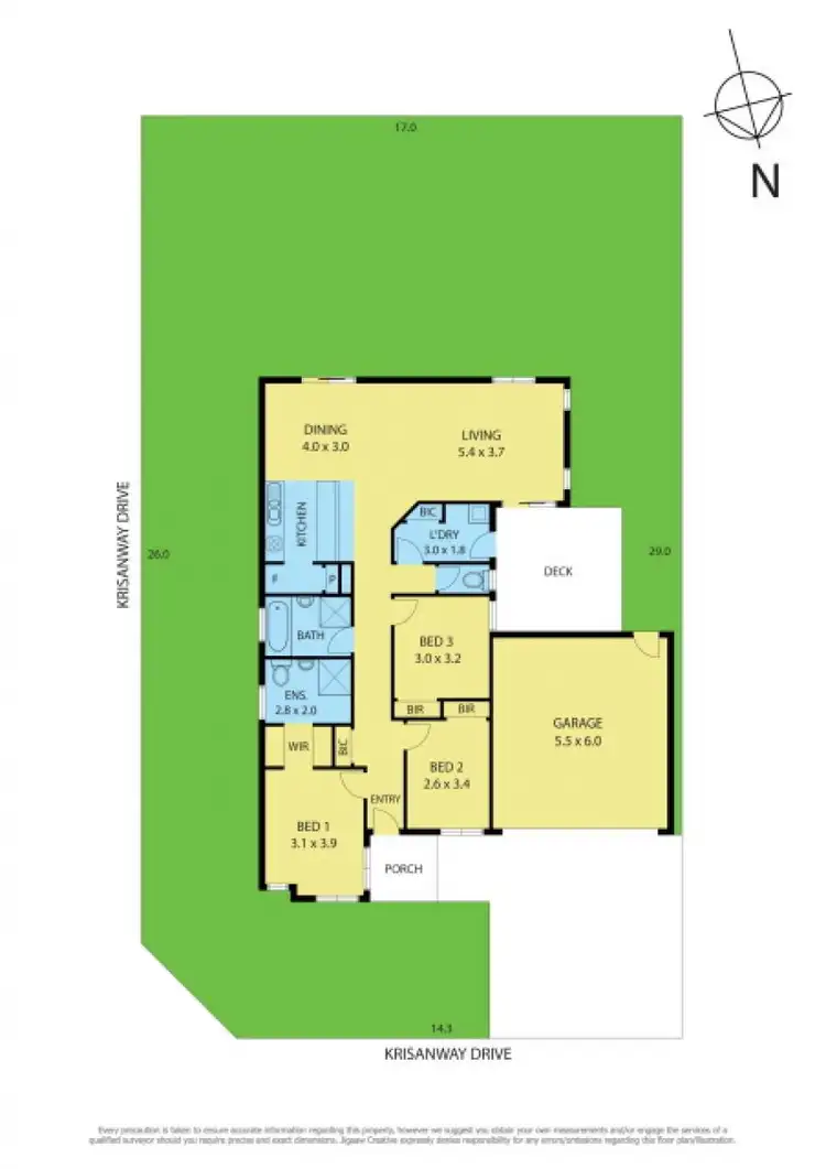 Floorplan of Homely house listing, 12 Krisanway Drive, Marshall VIC 3216