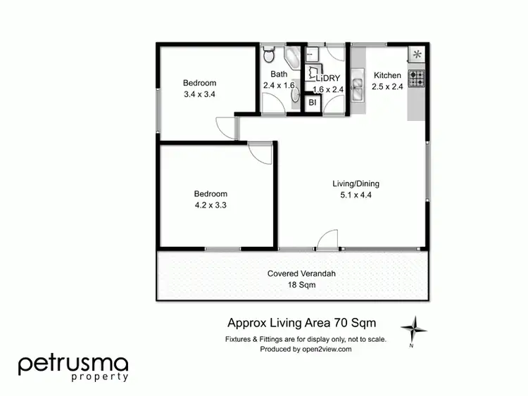 Floorplan of Homely unit listing, 1/6955 Arthur Highway, Port Arthur TAS 7182