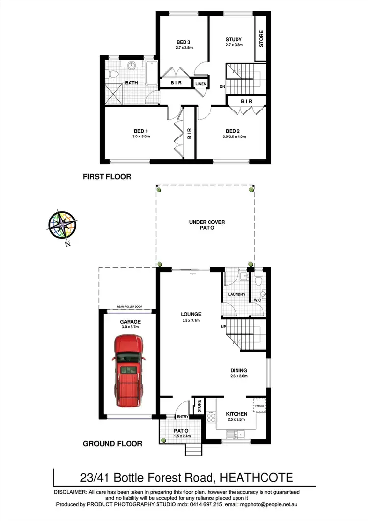 Floorplan of Homely townhouse listing, 23/41 Bottle Forest Road, Heathcote NSW 2233