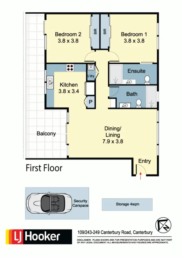 Floorplan of Homely apartment listing, 109/243-249 Canterbury Road, Canterbury NSW 2193