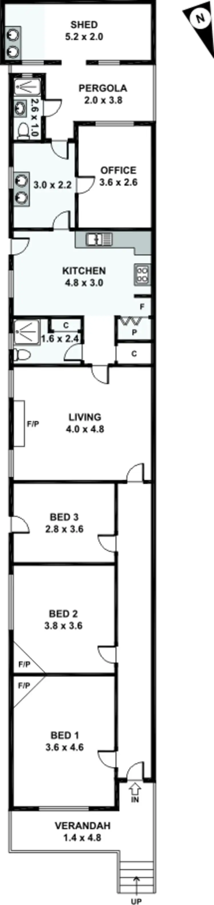 Floorplan of Homely house listing, 45 Harrow Road, Stanmore NSW 2048