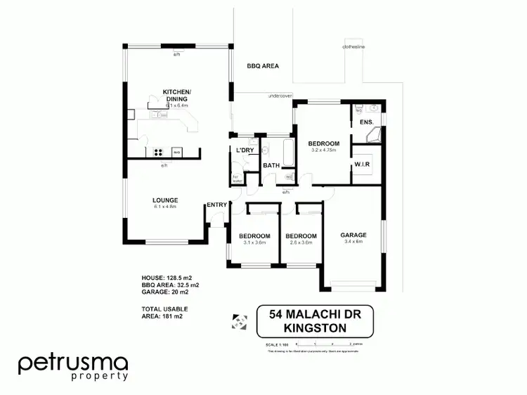 Floorplan of Homely house listing, 54 Malachi Drive, Kingston TAS 7050