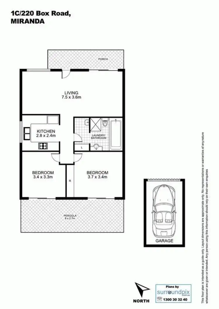 Floorplan of Homely villa listing, 1C/220 Box Road, Miranda NSW 2228