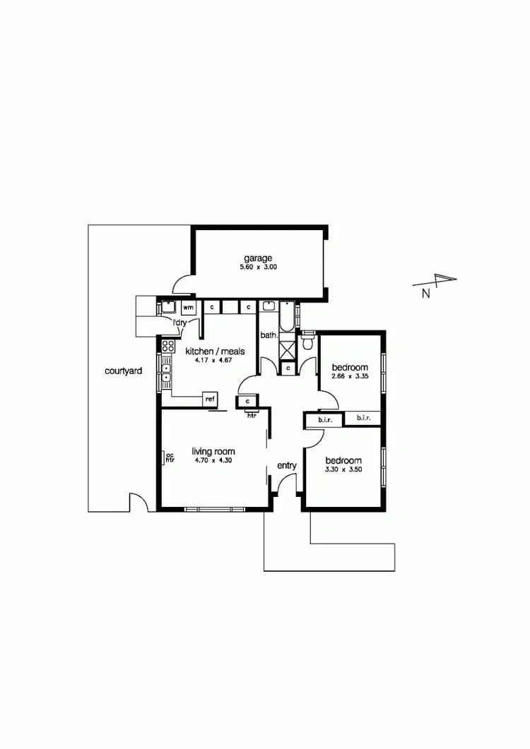 Floorplan of Homely unit listing, 1/9 Seves Street, Altona VIC 3018