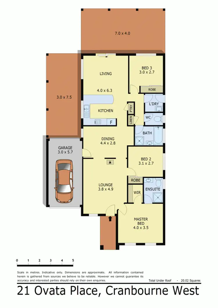 Floorplan of Homely house listing, 21 OVATA PLACE, Cranbourne West VIC 3977