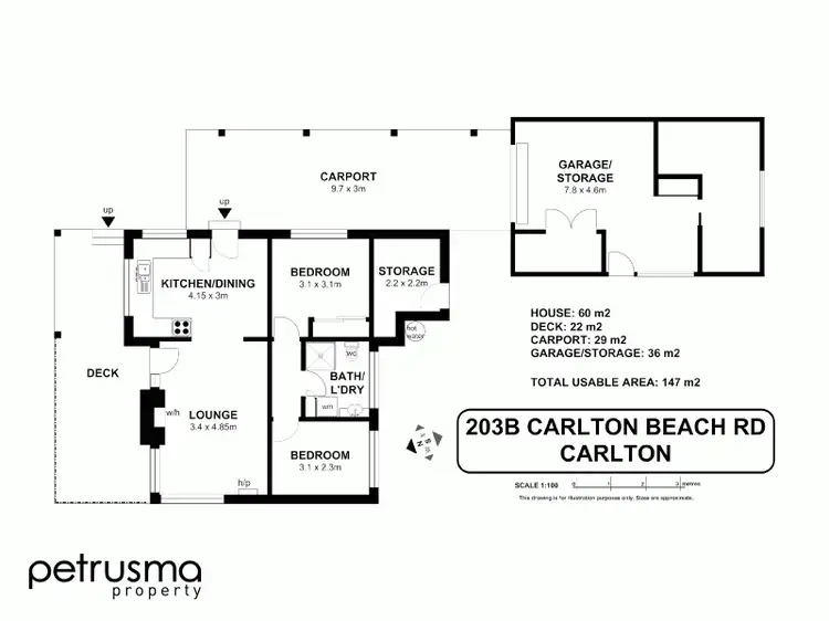 Floorplan of Homely house listing, 203B Carlton Beach Road, Carlton TAS 7173