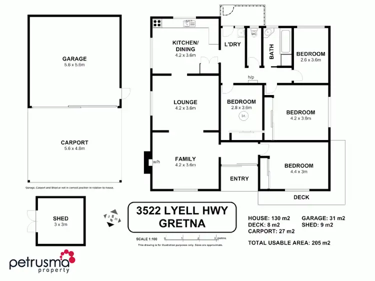 Floorplan of Homely house listing, 3522 Lyell Highway, Gretna TAS 7140