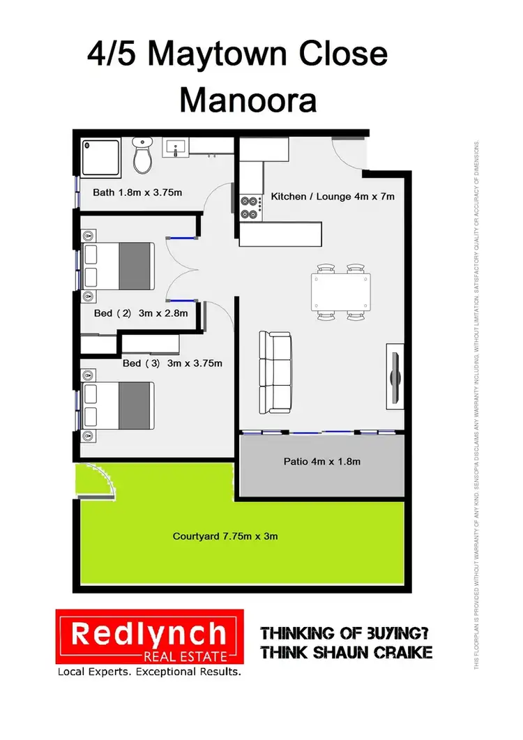 Floorplan of Homely unit listing, 4/5 Maytown Close, Manoora QLD 4870