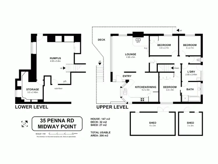 Floorplan of Homely house listing, 35 Penna Road, Midway Point TAS 7171