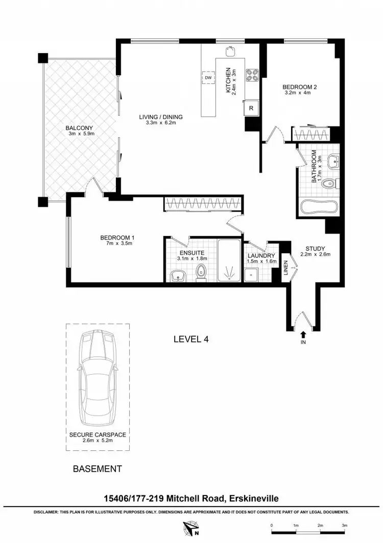 Floorplan of Homely apartment listing, 15406/177-219 Mitchell Road, Erskineville NSW 2043