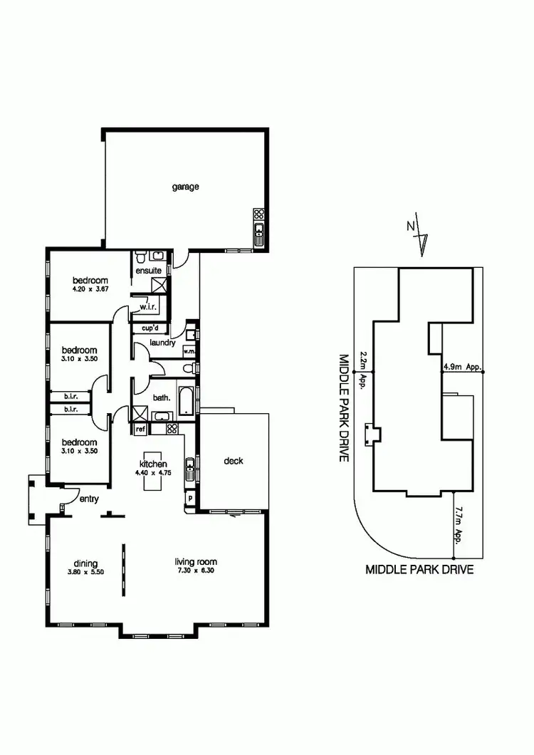 Floorplan of Homely house listing, 46 Middle Park Drive, Point Cook VIC 3030
