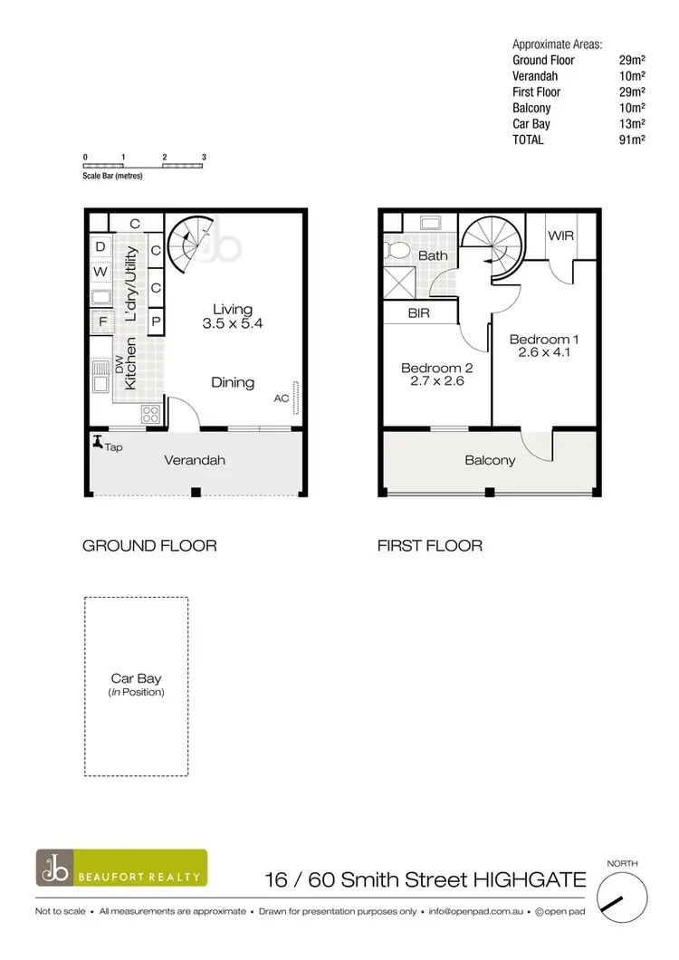 Floorplan of Homely townhouse listing, 16/60 Smith Street, Highgate WA 6003