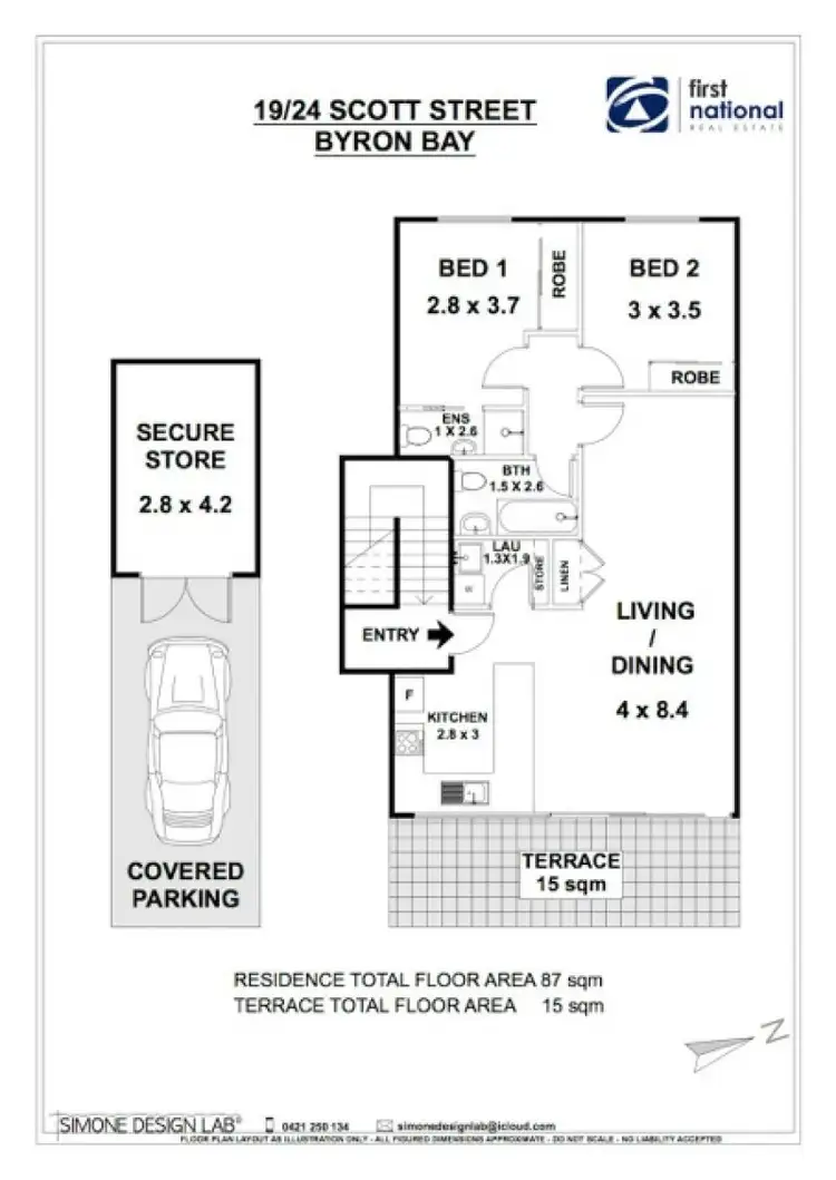 Floorplan of Homely unit listing, 19/24 Scott Street, Byron Bay NSW 2481