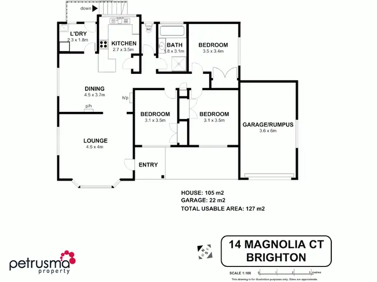 Floorplan of Homely house listing, 14 Magnolia Court, Brighton TAS 7030