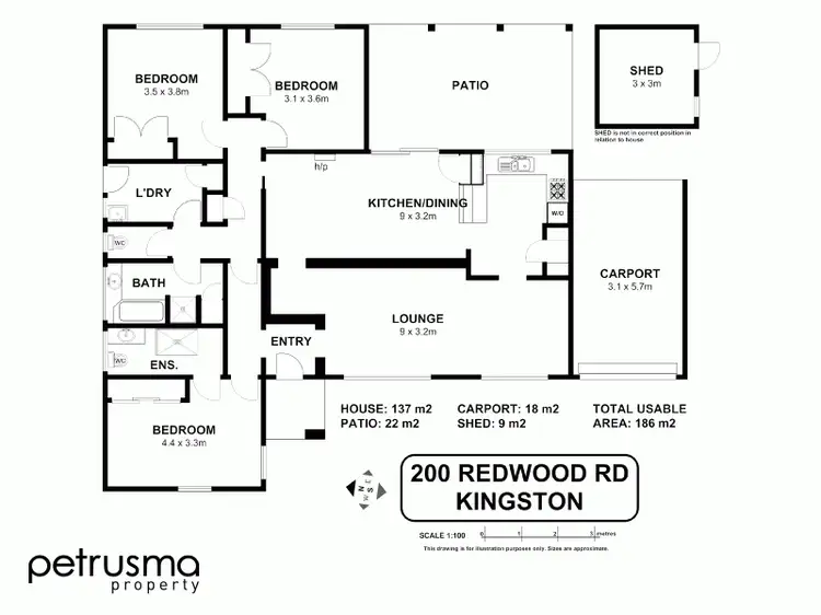 Floorplan of Homely house listing, 200 Redwood Road, Kingston TAS 7050