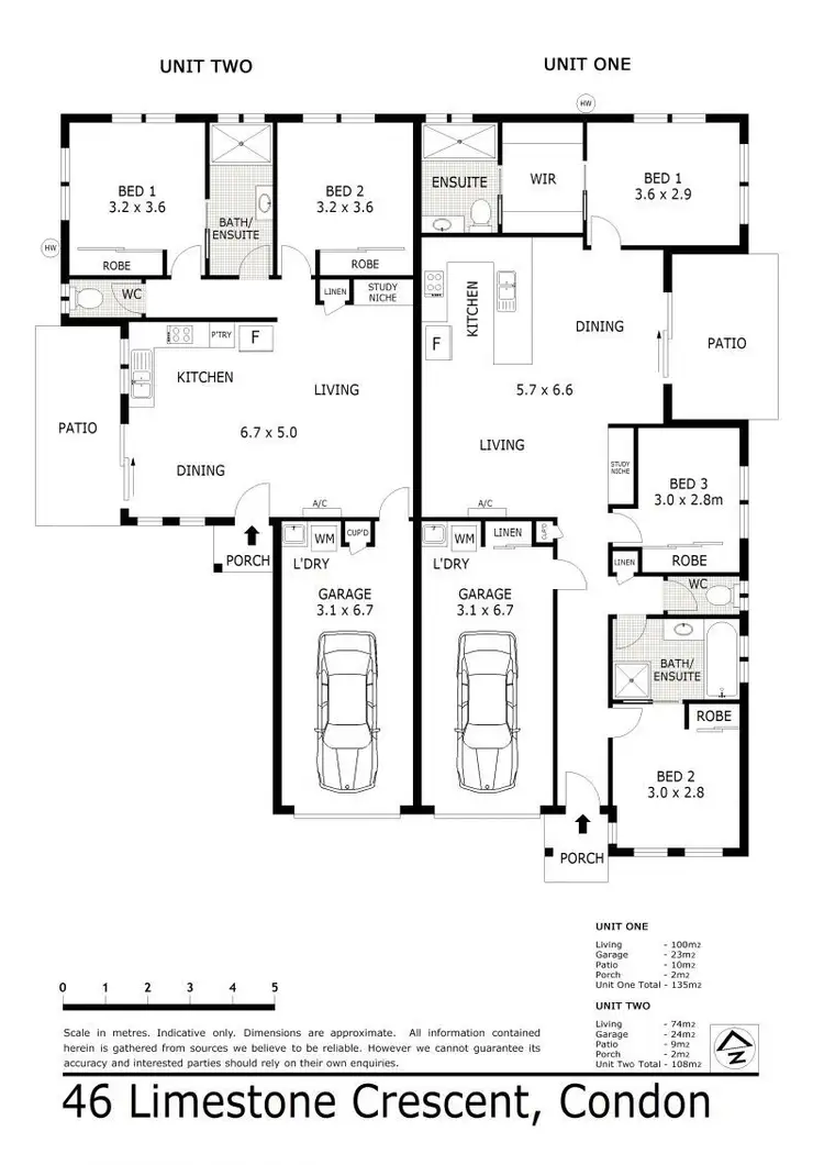 Floorplan of Homely semi-detached listing, 1/46 Limestone Crescent, Condon QLD 4815
