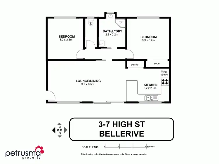 Floorplan of Homely unit listing, 3/7 High Street, Bellerive TAS 7018