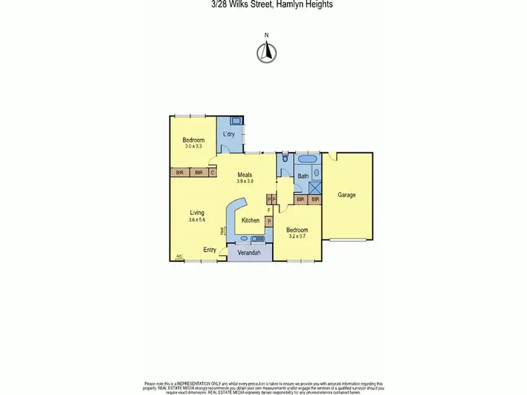 Floorplan of Homely unit listing, 3/28 Wilks Street, Hamlyn Heights VIC 3215