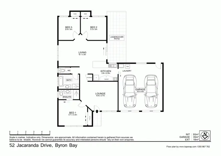 Floorplan of Homely house listing, 52 Jacaranda Drive, Byron Bay NSW 2481