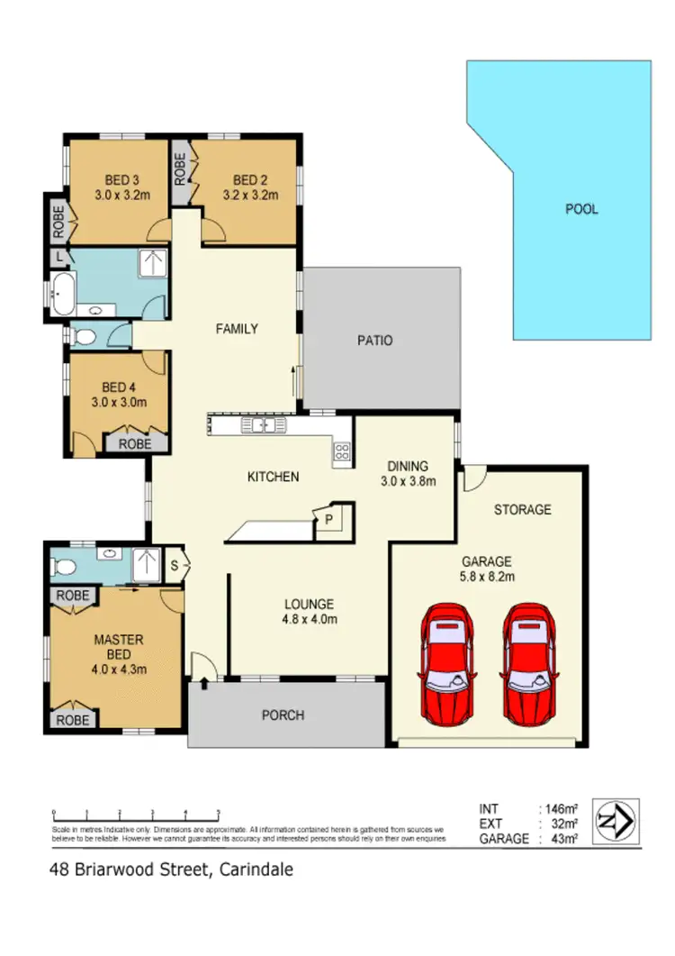 Floorplan of Homely house listing, 48 Briarwood Street, Carindale QLD 4152