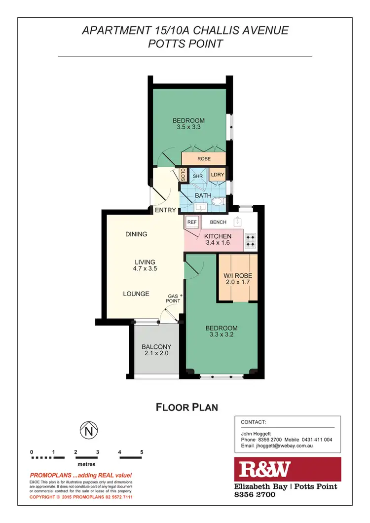 Floorplan of Homely apartment listing, 15/10a Challis Avenue, Potts Point NSW 2011