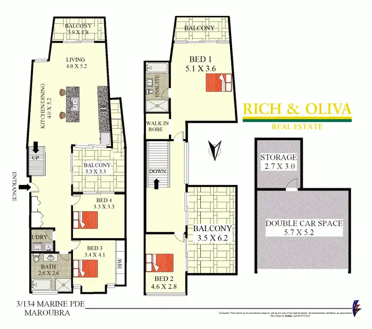 Floorplan of Homely apartment listing, 3/134 Marine Parade, Maroubra NSW 2035
