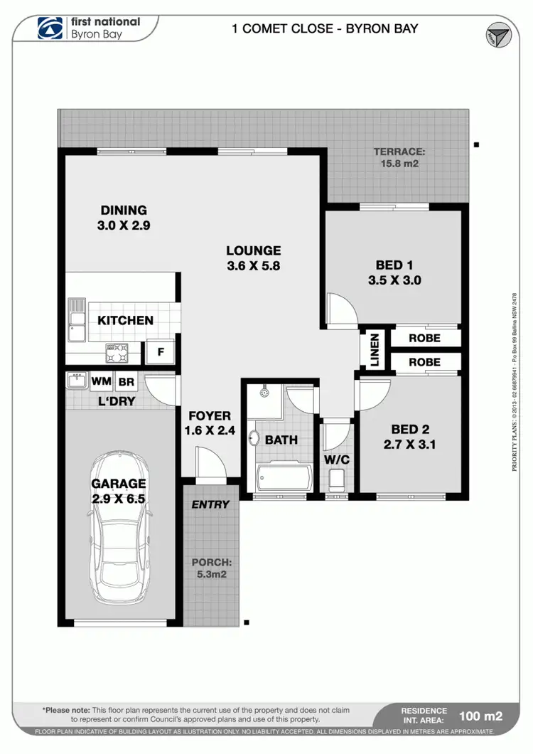 Floorplan of Homely house listing, 1 Comet Close, Byron Bay NSW 2481