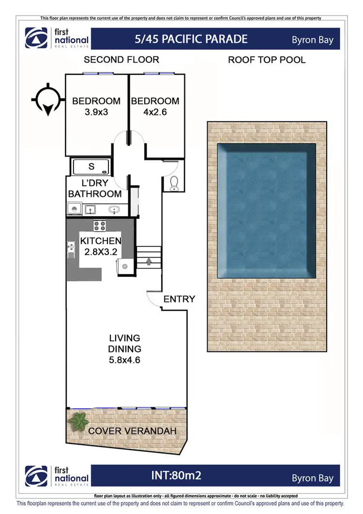 Floorplan of Homely unit listing, 5/45 Pacific Parade, Lennox Head NSW 2478