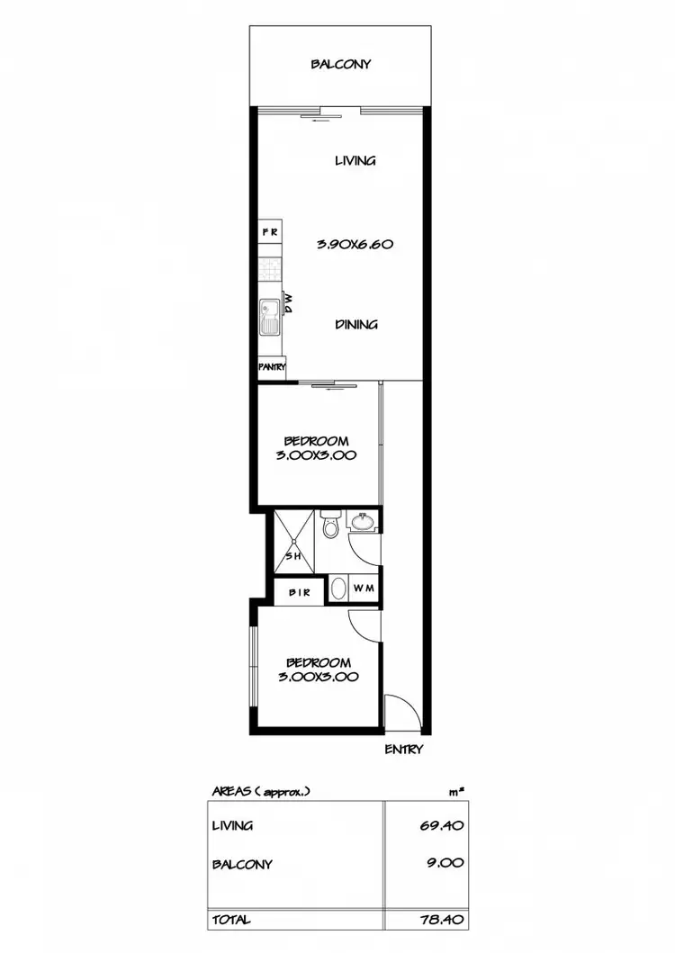 Floorplan of Homely apartment listing, 88/45 York Street, Adelaide SA 5000