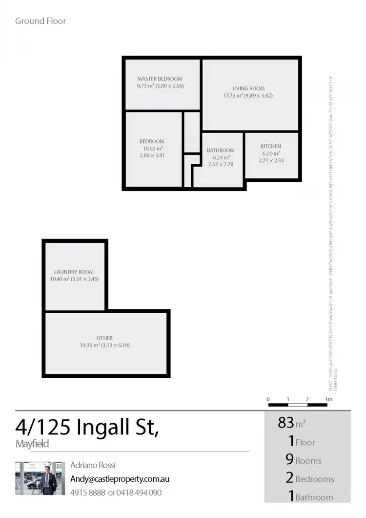 Floorplan of Homely villa listing, 4/125 Ingall St, Mayfield NSW 2304