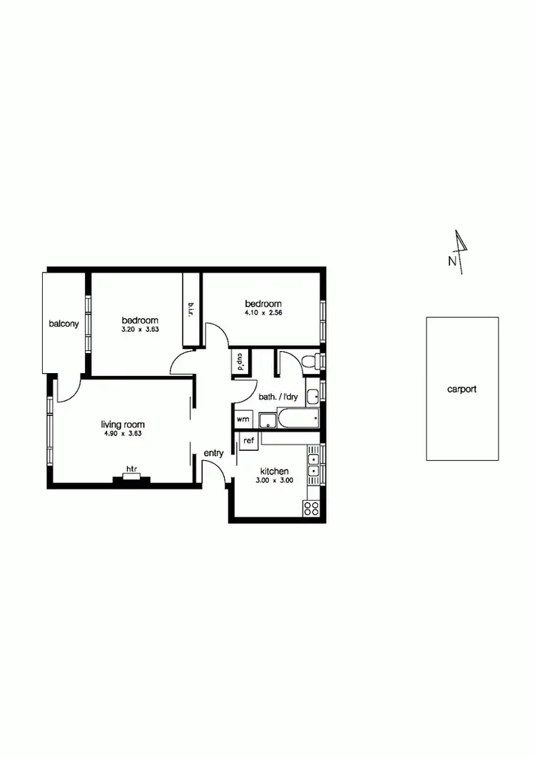 Floorplan of Homely apartment listing, 7/83 Railway Street North, Altona VIC 3018