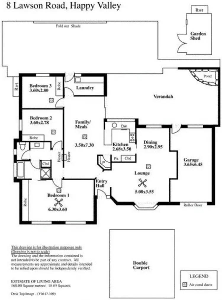 Floorplan of Homely house listing, 8 Lawson Road, Happy Valley SA 5159