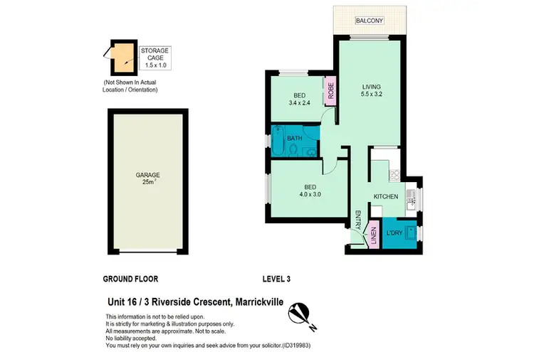 Floorplan of Homely apartment listing, 16/3 Riverside Crescent, Marrickville NSW 2204