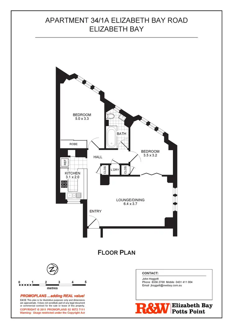 Floorplan of Homely apartment listing, 34/1A Elizabeth Bay Road, Elizabeth Bay NSW 2011