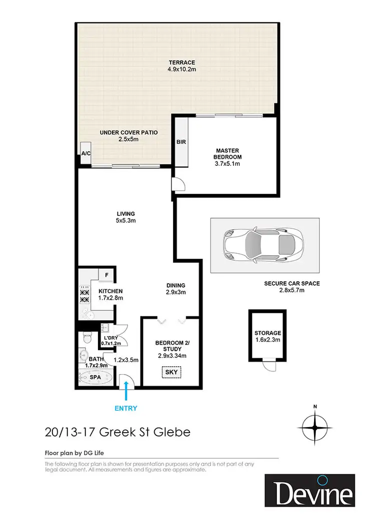 Floorplan of Homely apartment listing, 39/13-17 Greek Street, Glebe NSW 2037