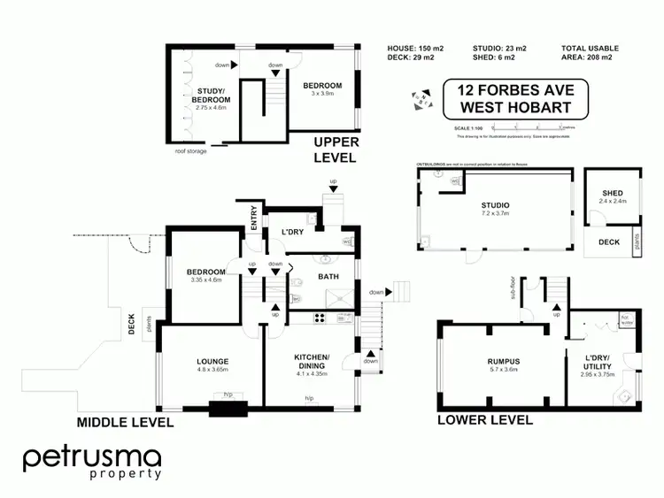 Floorplan of Homely house listing, 12 Forbes Avenue, West Hobart TAS 7000