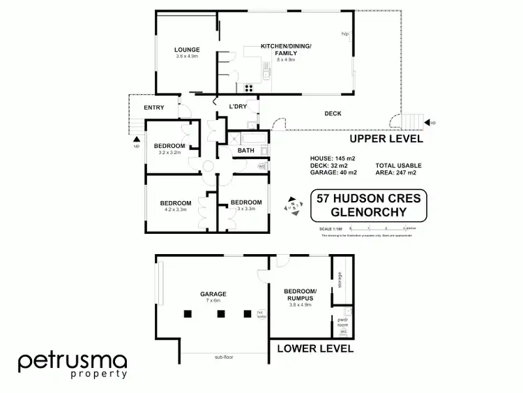 Floorplan of Homely house listing, 57 Hudson Crescent, Glenorchy TAS 7010