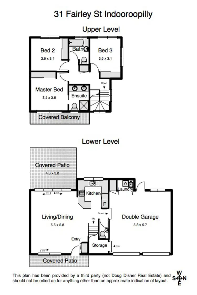 Floorplan of Homely townhouse listing, 31 Fairley Street, Indooroopilly QLD 4068