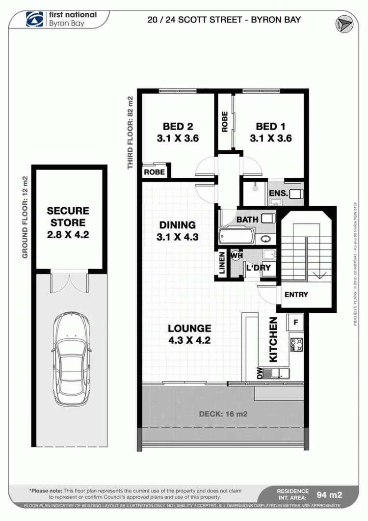 Floorplan of Homely unit listing, 20/24 Scott Street, Byron Bay NSW 2481