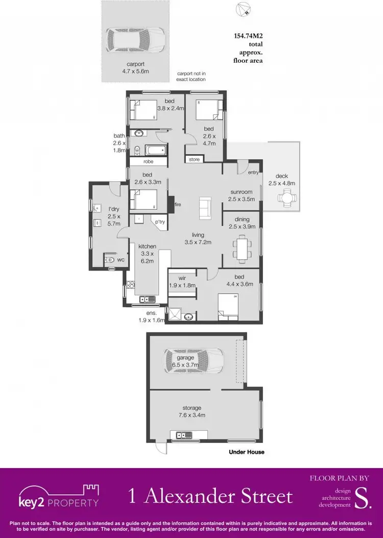 Floorplan of Homely house listing, 1 Alexander Street, Bridport TAS 7262