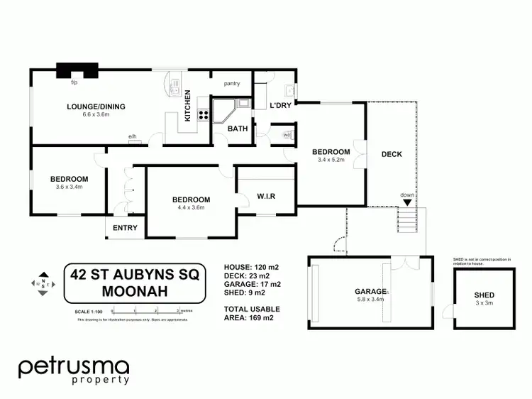Floorplan of Homely house listing, 42 St Aubyn Square, Moonah TAS 7009