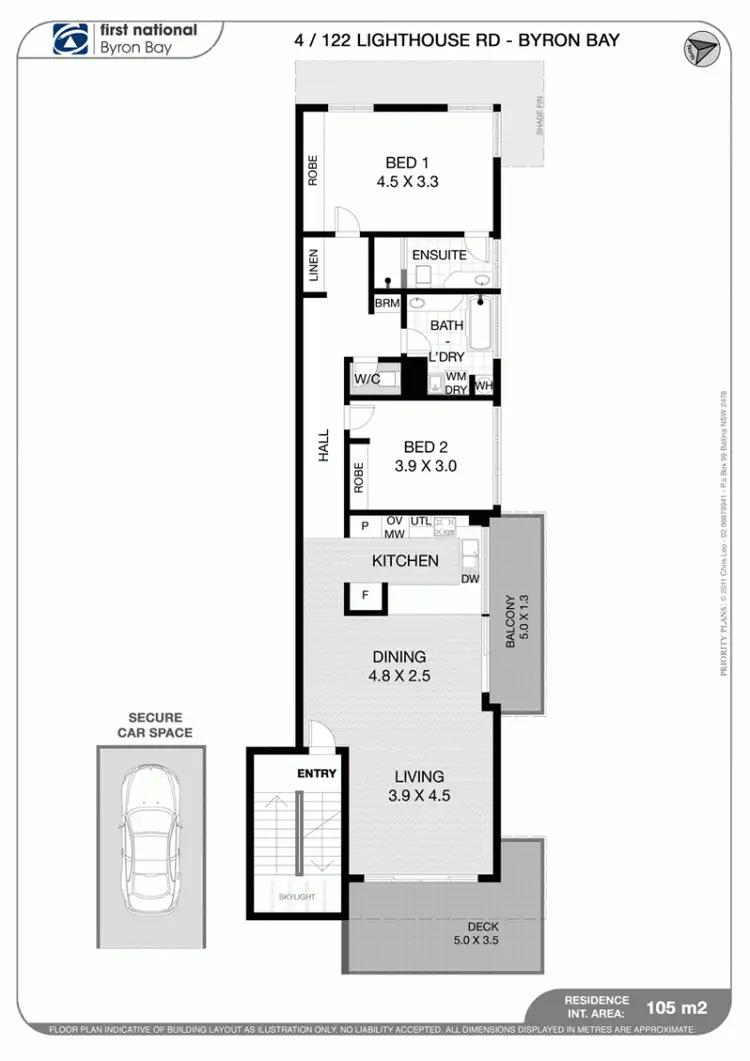 Floorplan of Homely apartment listing, 4/122 Lighthouse Road, Byron Bay NSW 2481