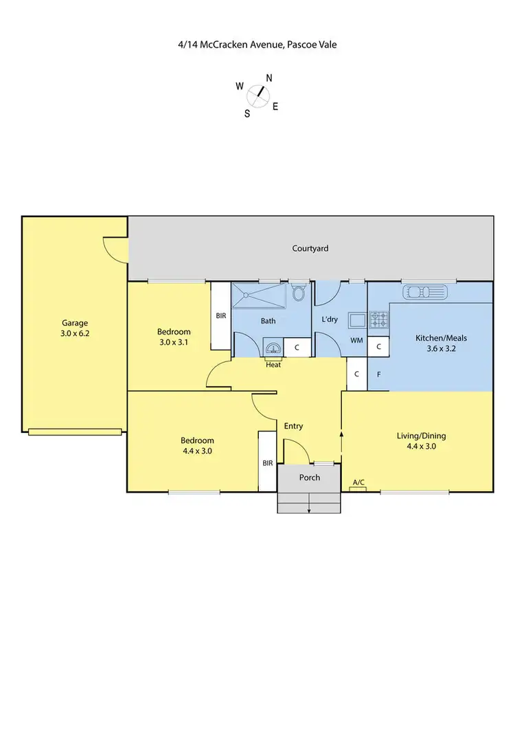 Floorplan of Homely villa listing, 4/14 McCracken Avenue, Pascoe Vale VIC 3044