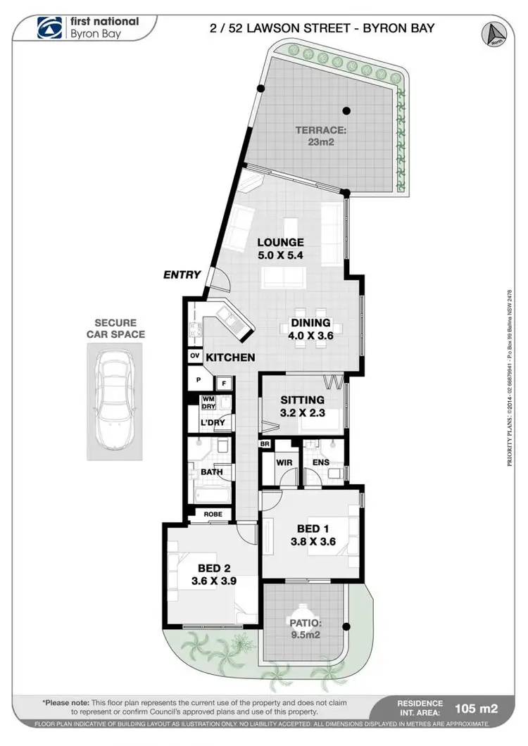 Floorplan of Homely unit listing, 2/52 Lawson Street, Byron Bay NSW 2481
